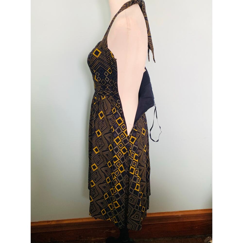 Anthropologie Edme & Esyllte Rhythmic Repetition Halter Dress Size 2 - Picture 9 of 12